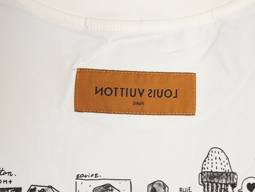 l0*is V*t0n puff print short-sleeved t-shirt