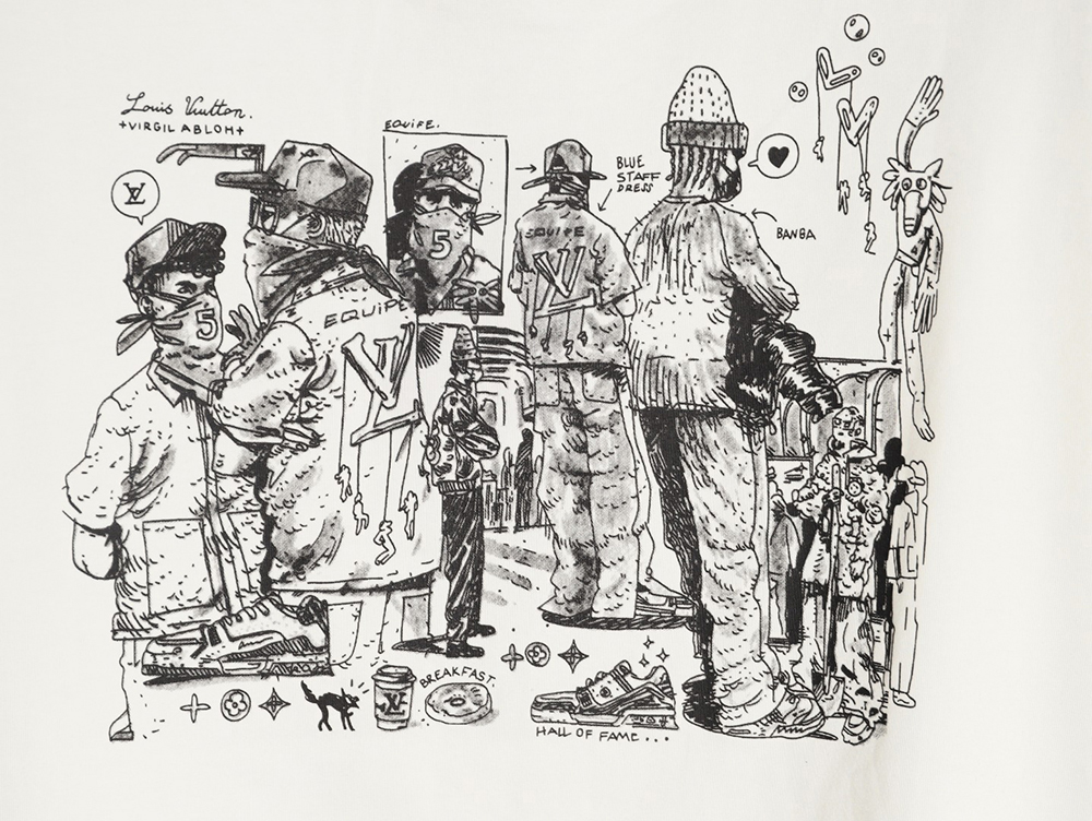 l0*is V*t0n puff print short-sleeved t-shirt