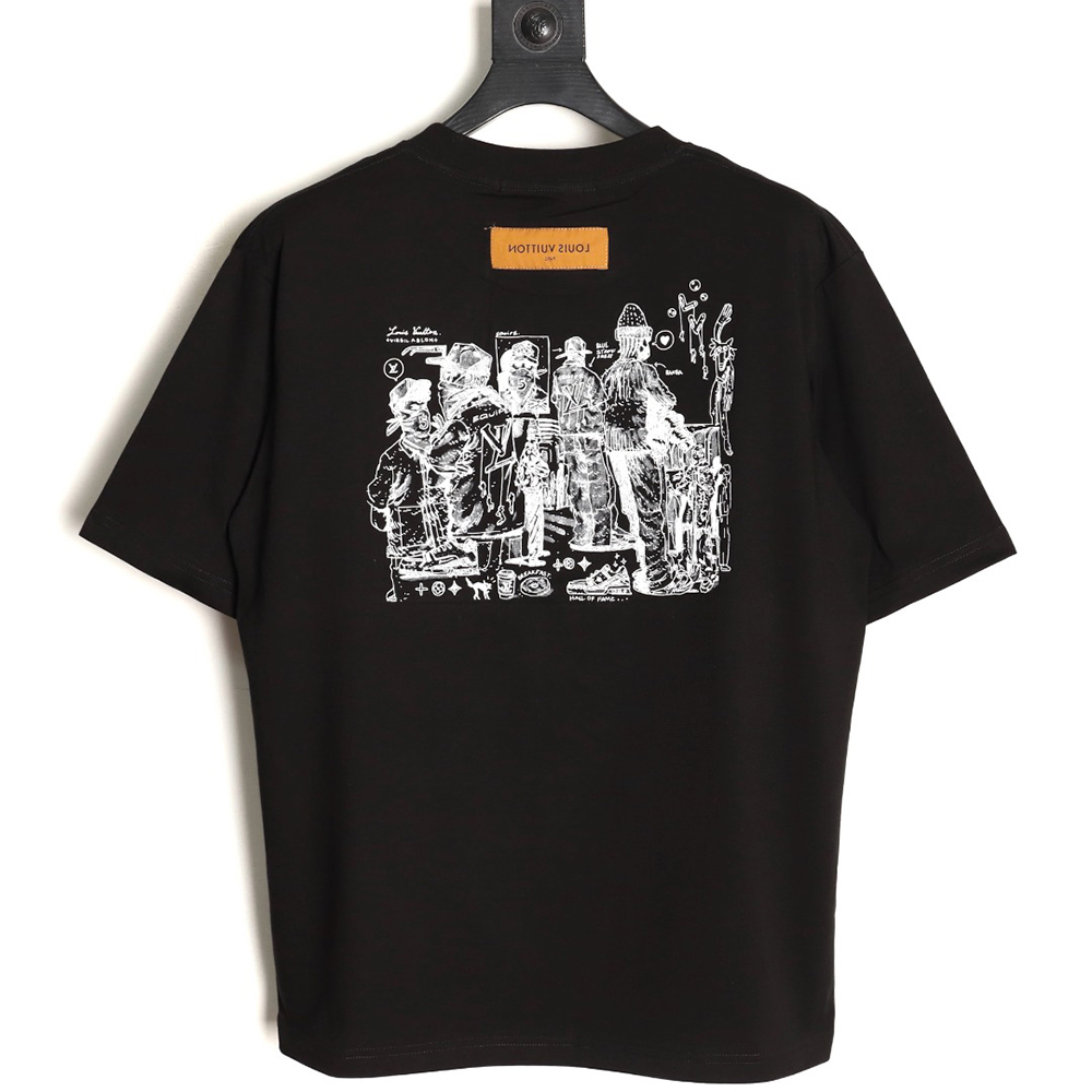 l0*is V*t0n puff print short-sleeved t-shirt tsk1