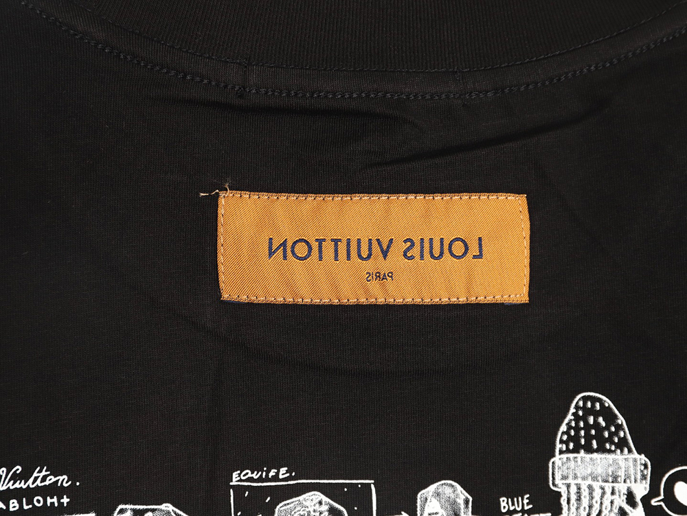 l0*is V*t0n puff print short-sleeved t-shirt tsk1