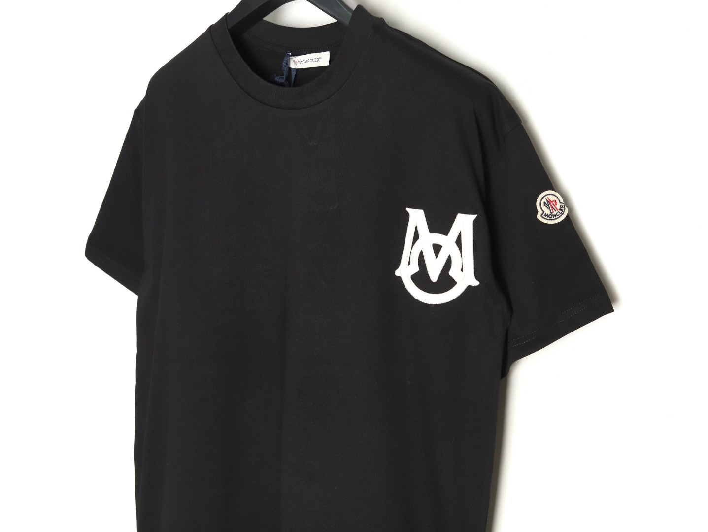 Moncler M letter cat ear logo round neck short-sleeved T-shirt