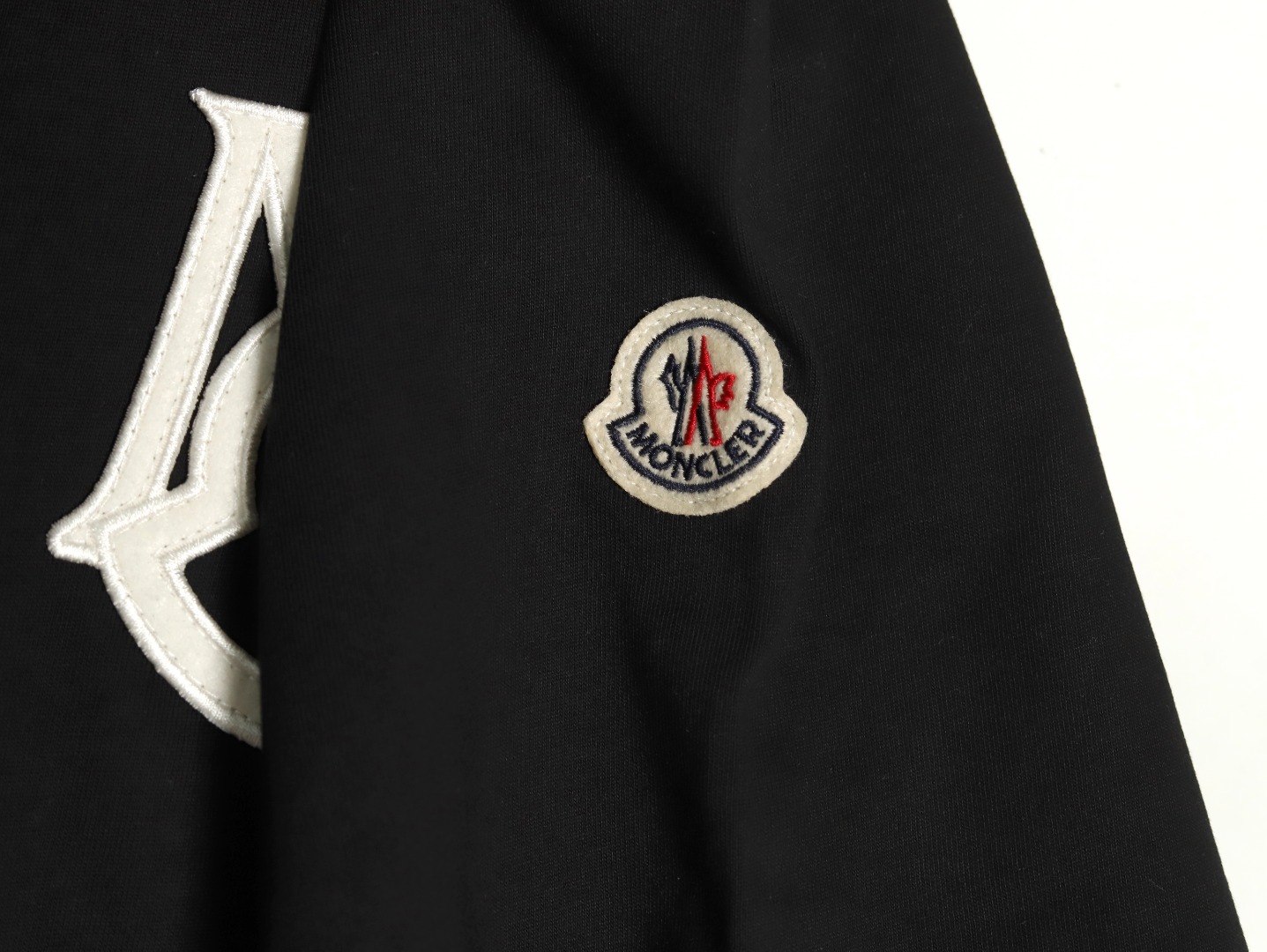 Moncler M letter cat ear logo round neck short-sleeved T-shirt