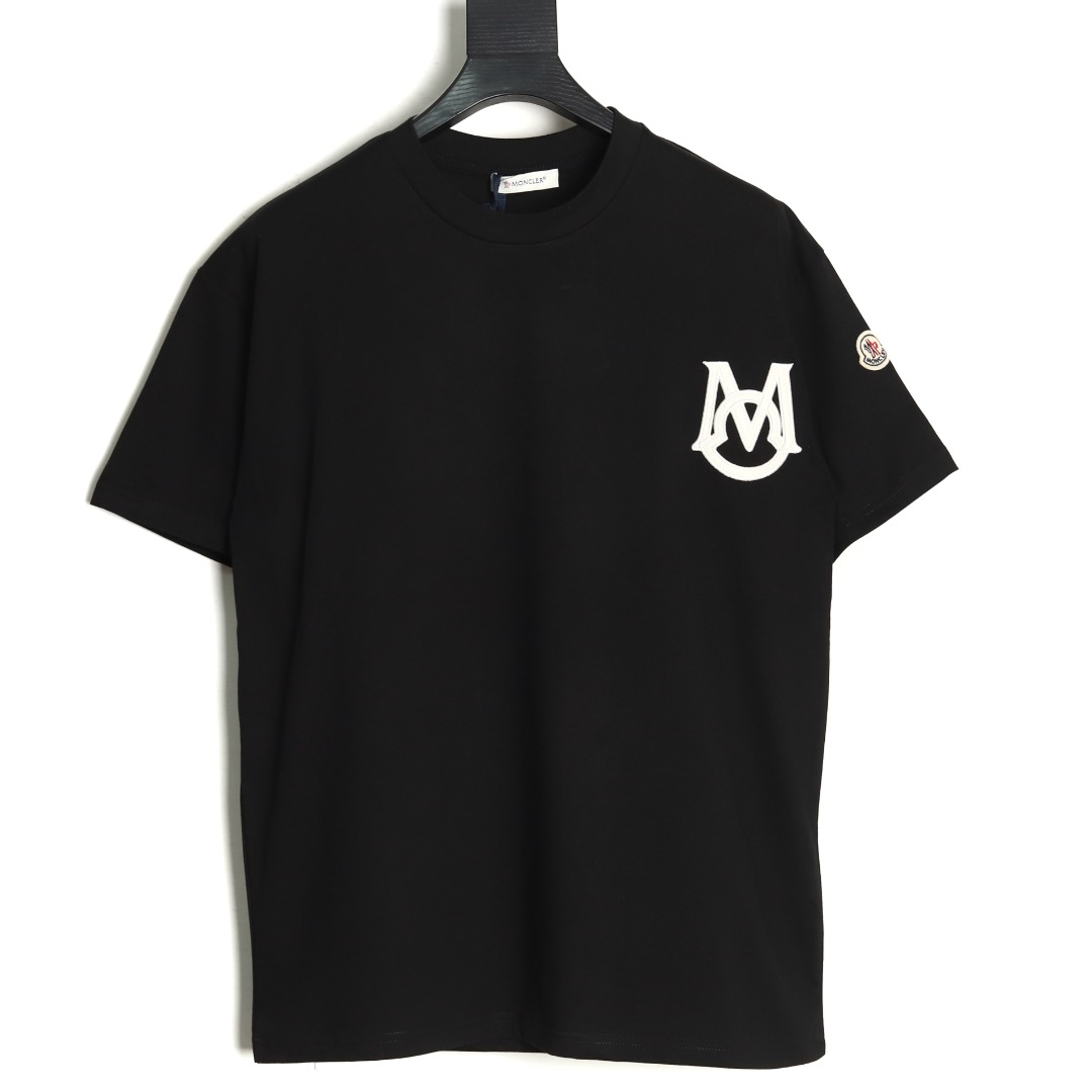 Moncler M letter cat ear logo round neck short-sleeved T-shirt