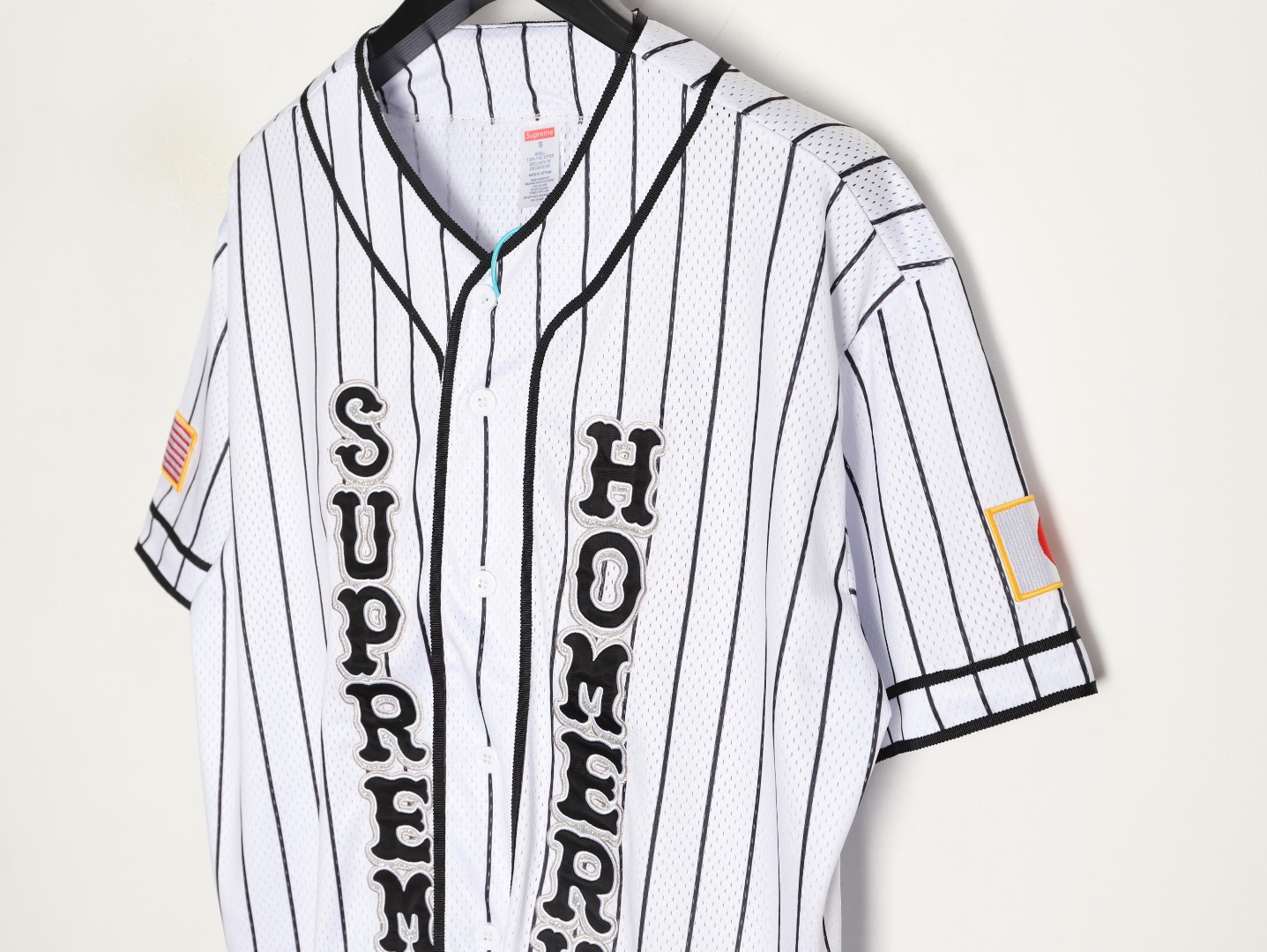 S*p*e & homerun collaboration logo mesh comfortable short-sleeved baseball shirt