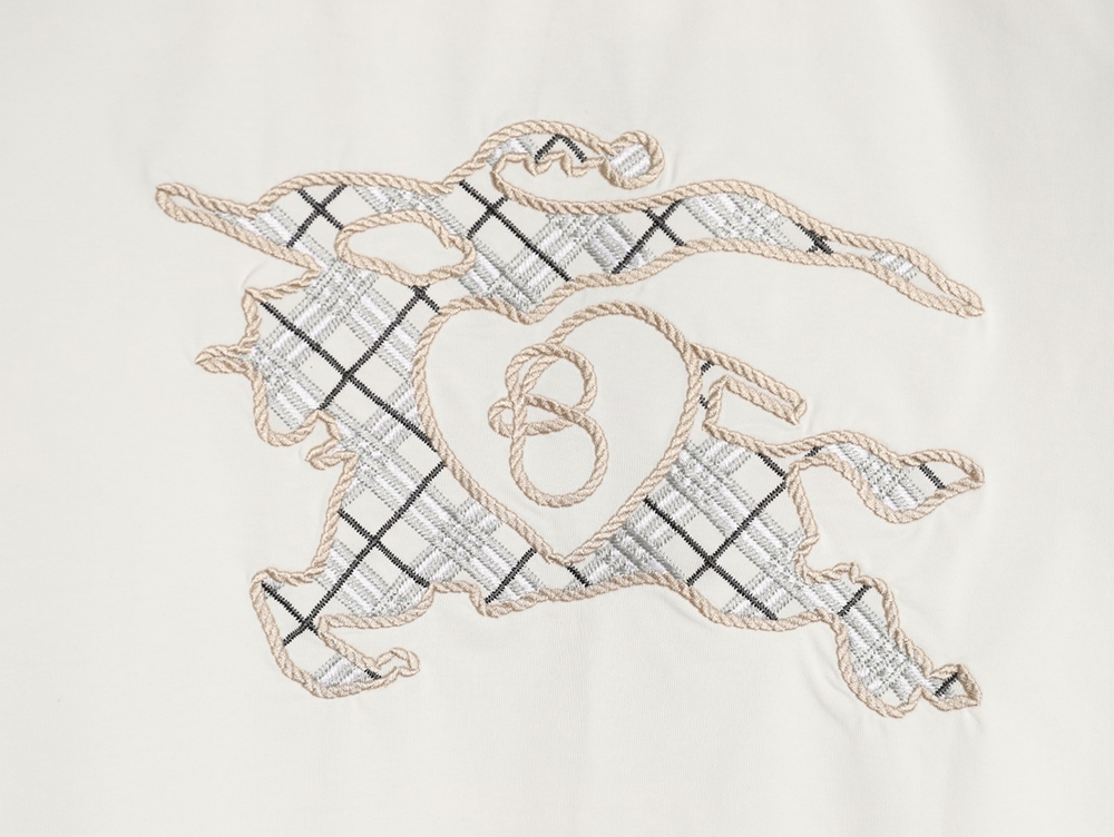 B**rry warhorse embroidered round neck short sleeve t-shirt