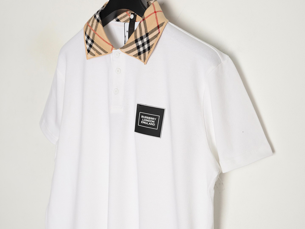 B**rry leather logo short-sleeved polo shirt