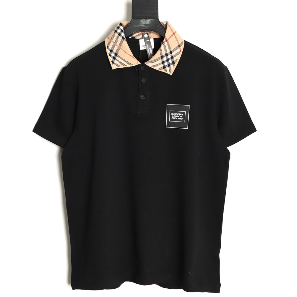 B**rry leather logo short-sleeved polo shirt tsk1