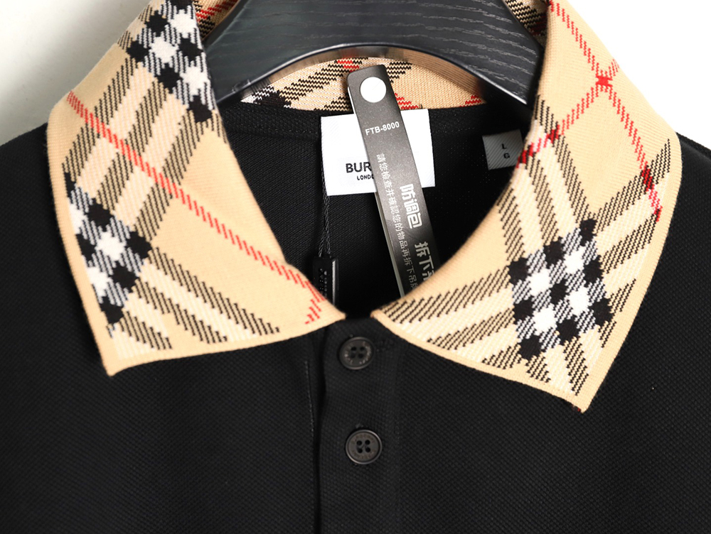 B**rry leather logo short-sleeved polo shirt tsk1