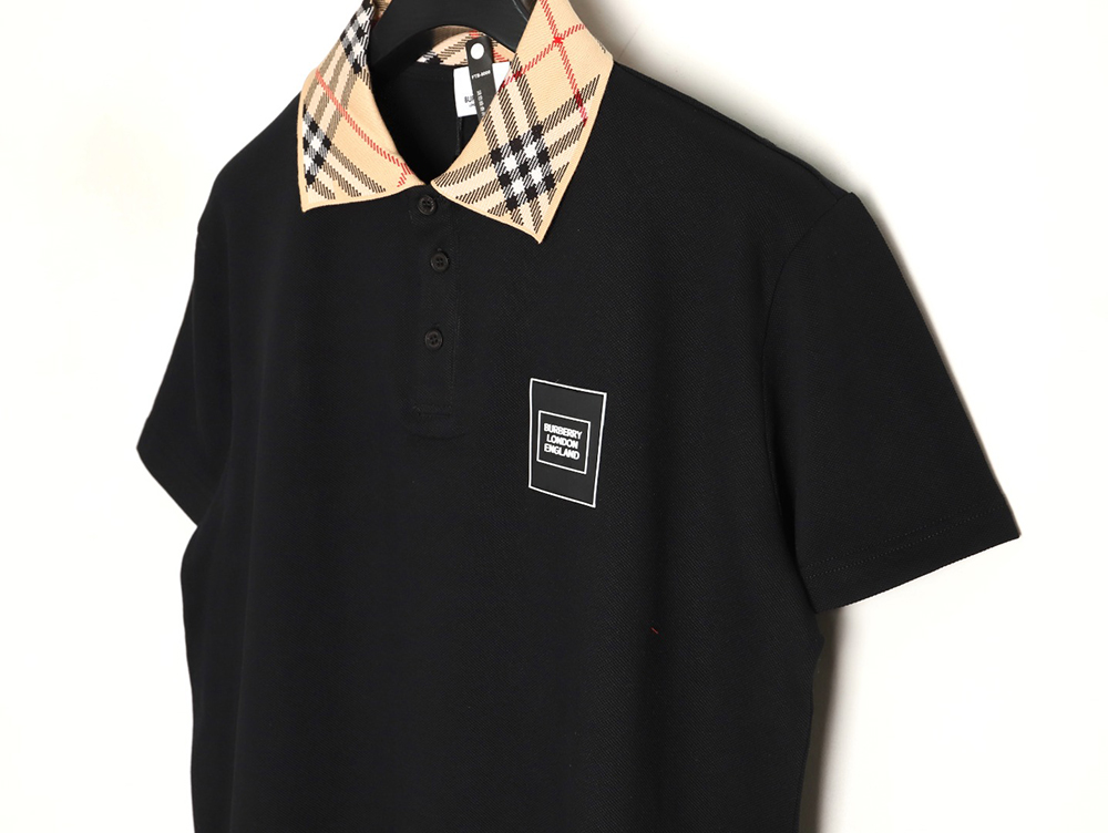 B**rry leather logo short-sleeved polo shirt tsk1
