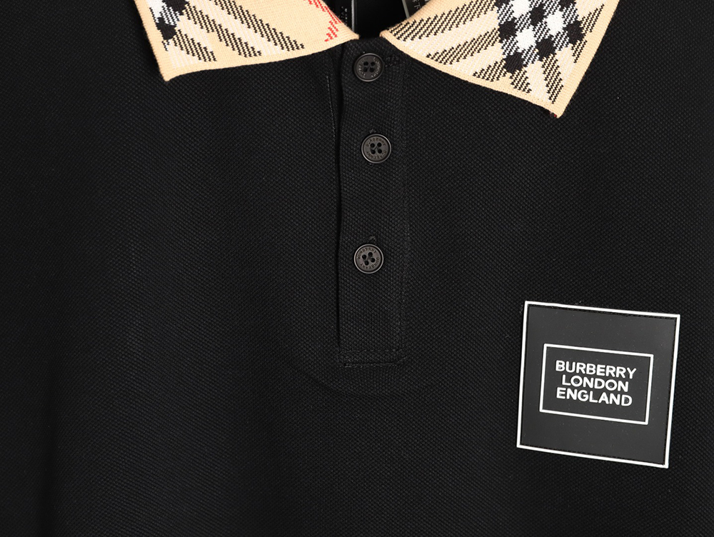 B**rry leather logo short-sleeved polo shirt tsk1