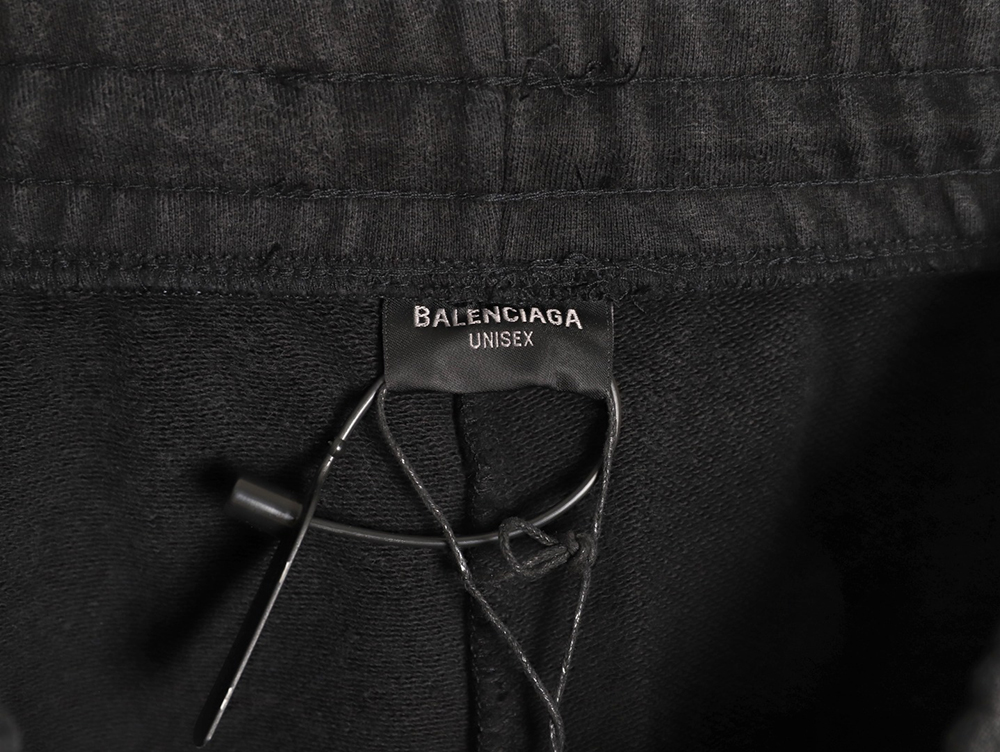 Ba*len*cia*ga & puma joint washed distressed shorts