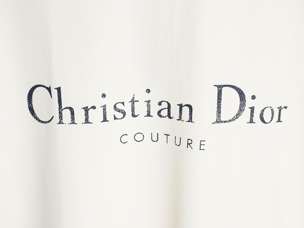 D*or gradient letter round neck short sleeve t-shirt