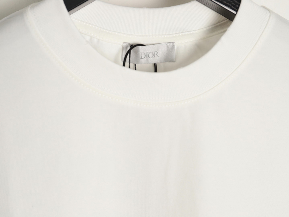 D*or gradient letter round neck short sleeve t-shirt