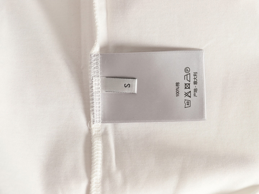 D*or gradient letter round neck short sleeve t-shirt