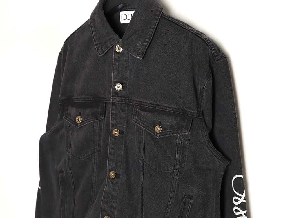 L0ew* denim embroidered denim jacket