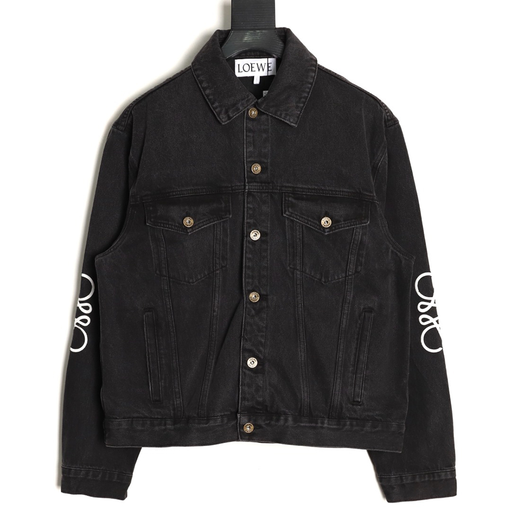 L0ew* denim embroidered denim jacket