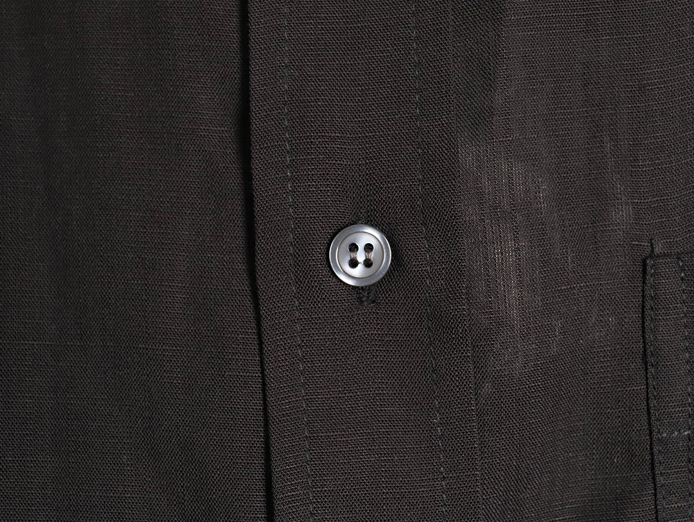 L0ew* embroidered linen long-sleeved shirt