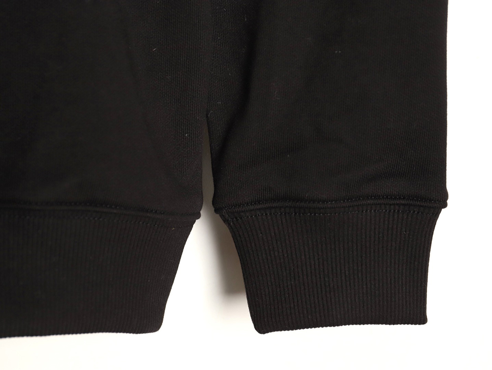 L0ew* chest-embossed logo leather pocket hooded sweatshirt