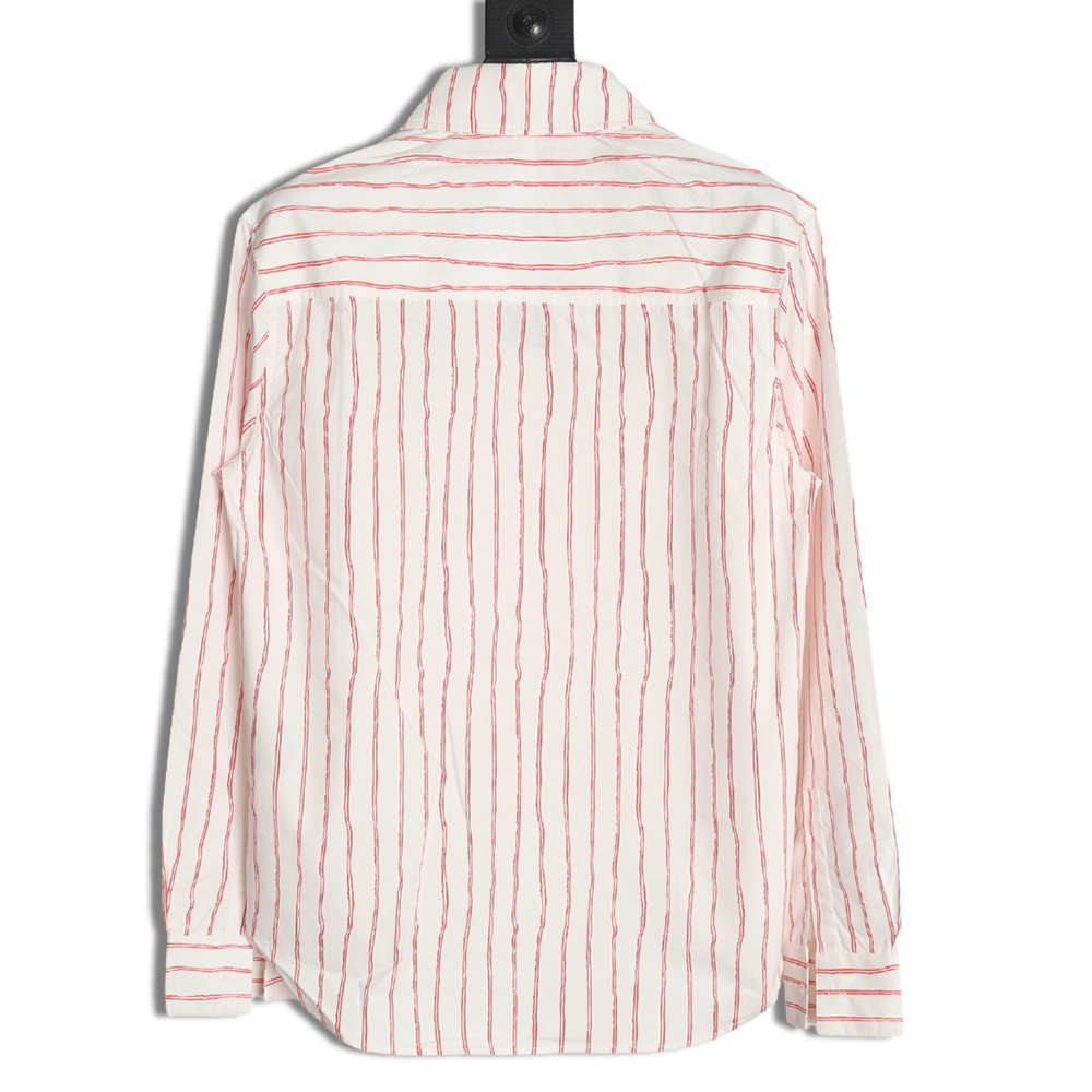 D*or striped shirt with pocket embroidery