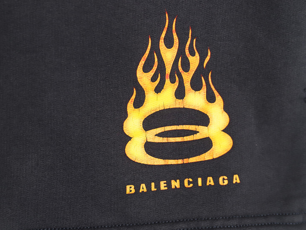 Ba*len*cia*ga flame double ring washed shorts