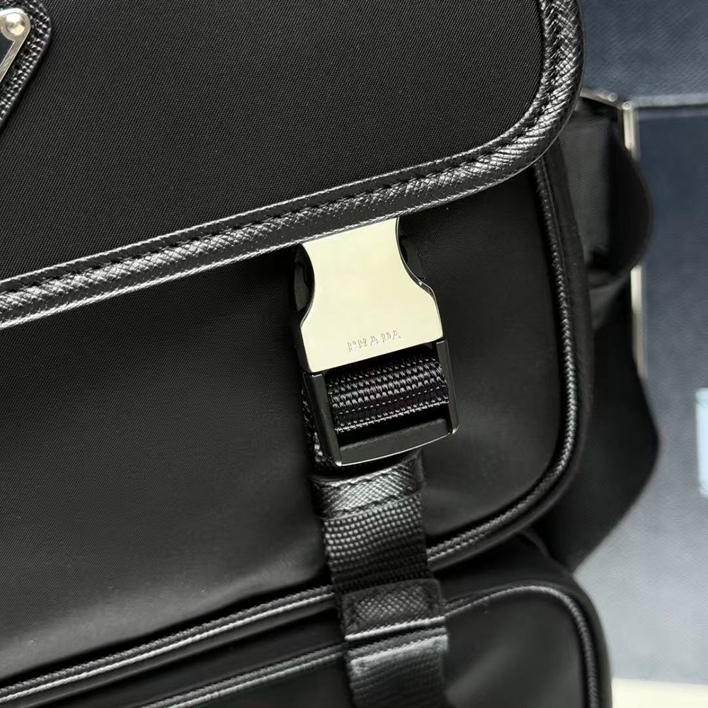 Pra*a re-nylon and saffiano leather shoulder bags 2vd034 22*16*8.5cm