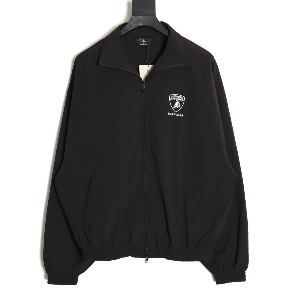 Ba*len*cia*ga & lamborghini joint embroidered zipper stand collar jacket