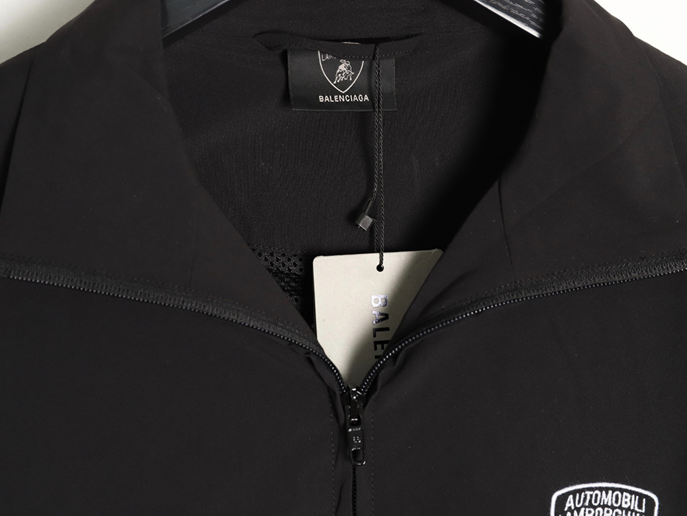 Ba*len*cia*ga & lamborghini joint embroidered zipper stand collar jacket