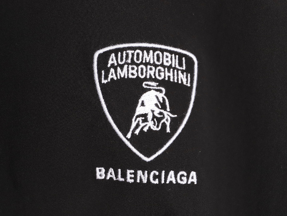 Ba*len*cia*ga & lamborghini joint embroidered zipper stand collar jacket