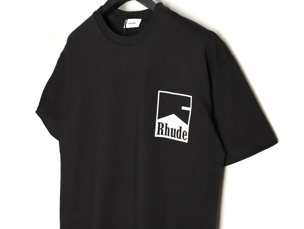 Rhude Marlboro retro logo print slogan short-sleeved T-shirt