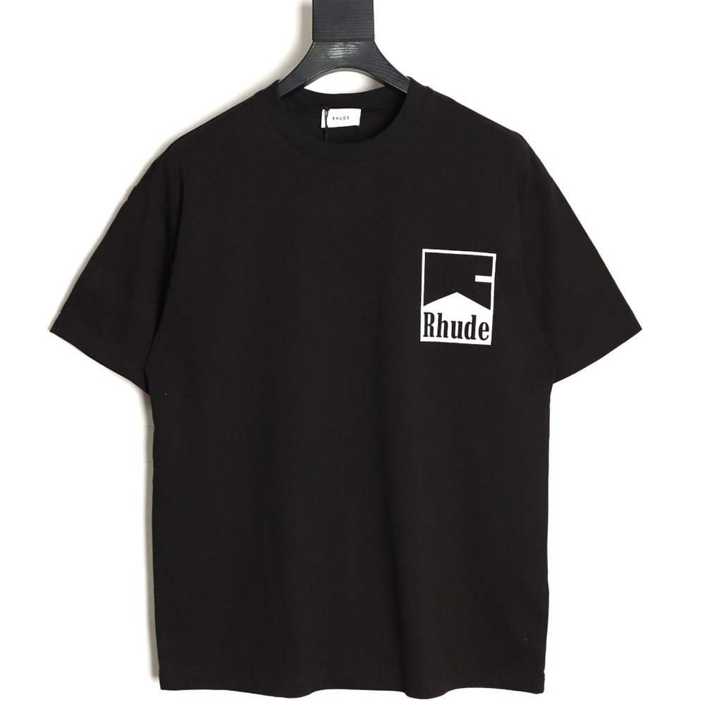 Rhude Marlboro retro logo print slogan short-sleeved T-shirt