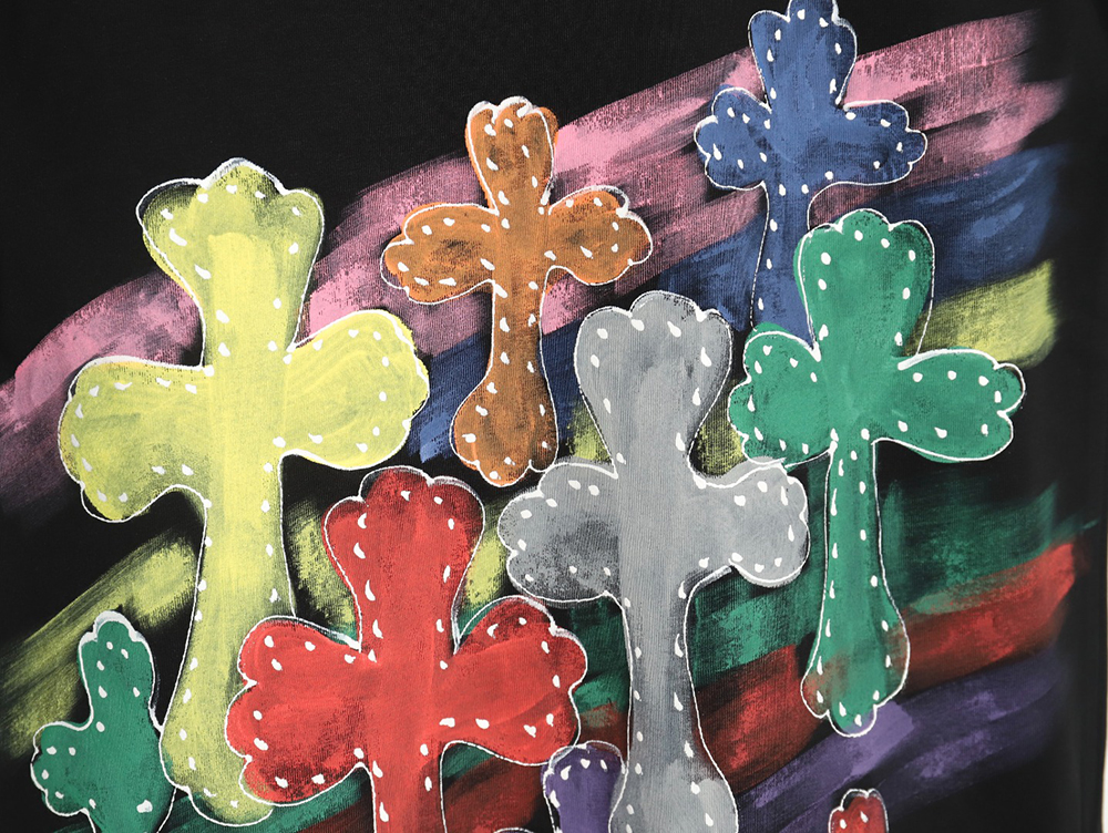 Ch**me He**ts rainbow cross short sleeve t-shirt