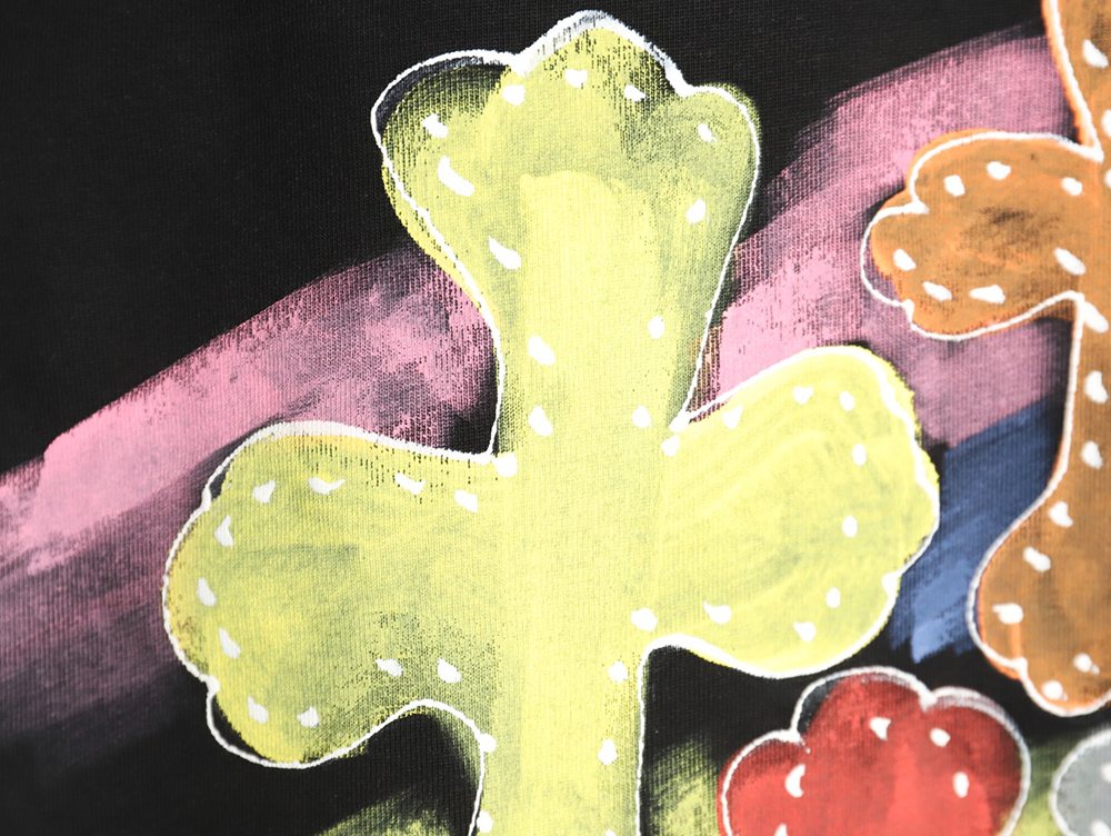 Ch**me He**ts rainbow cross short sleeve t-shirt