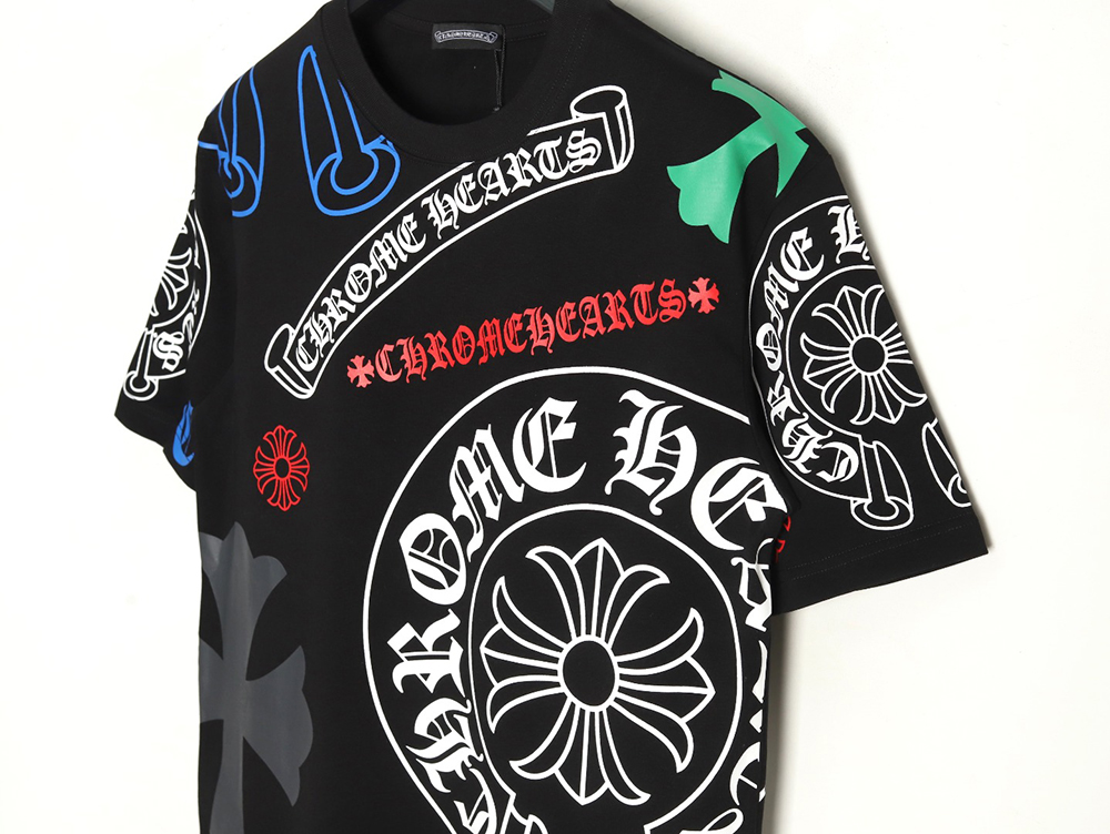 Ch**me He**ts colorful lettering logo print short sleeves