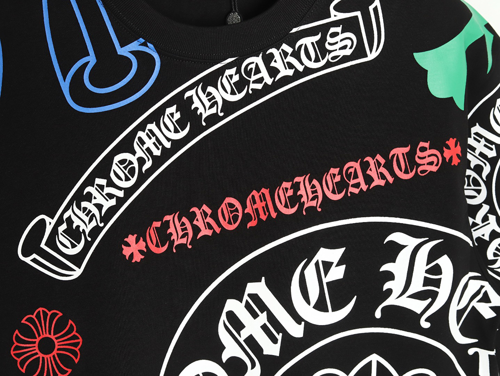 Ch**me He**ts colorful lettering logo print short sleeves