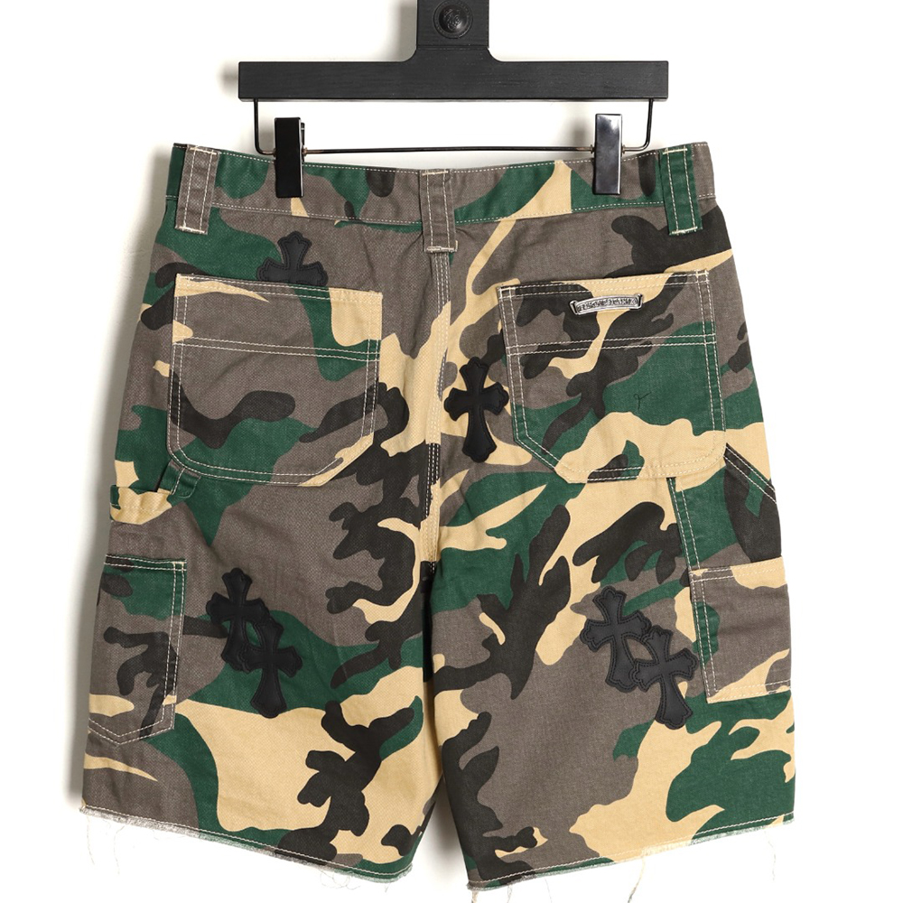 Ch**me He**ts camouflage denim shorts