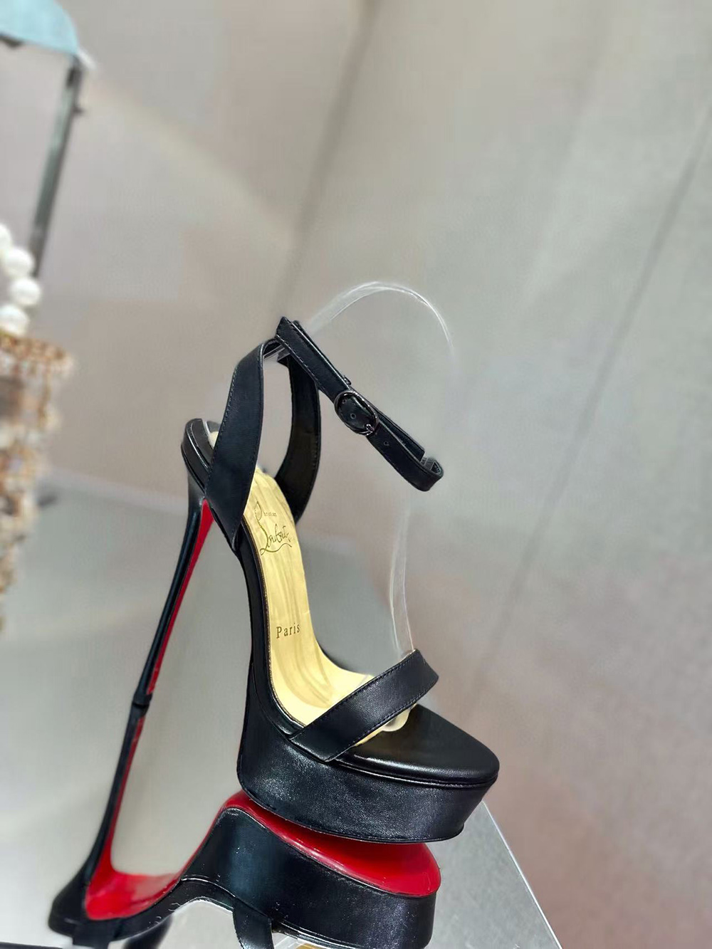 Ch**an louboutin loubi queen alta high heel sandals h:150mm platform:50mm