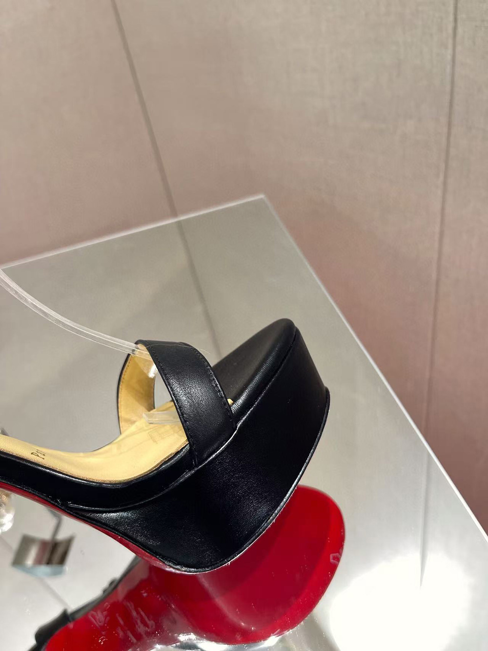 Ch**an louboutin loubi queen alta high heel sandals h:150mm platform:50mm