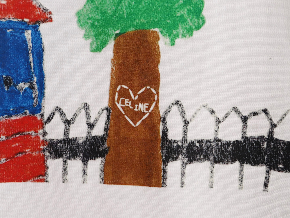 Ce**e graffiti painting new flower short sleeve