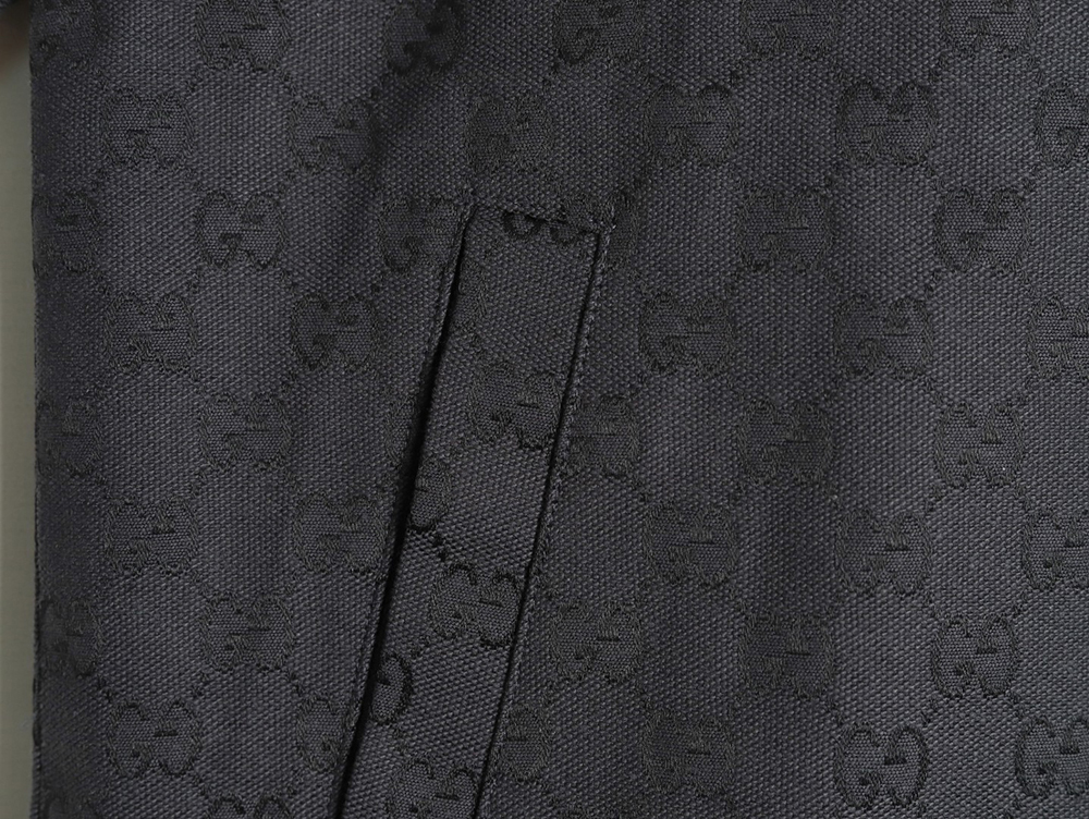 G*u*i all-over monogram jacquard short-sleeved shirt