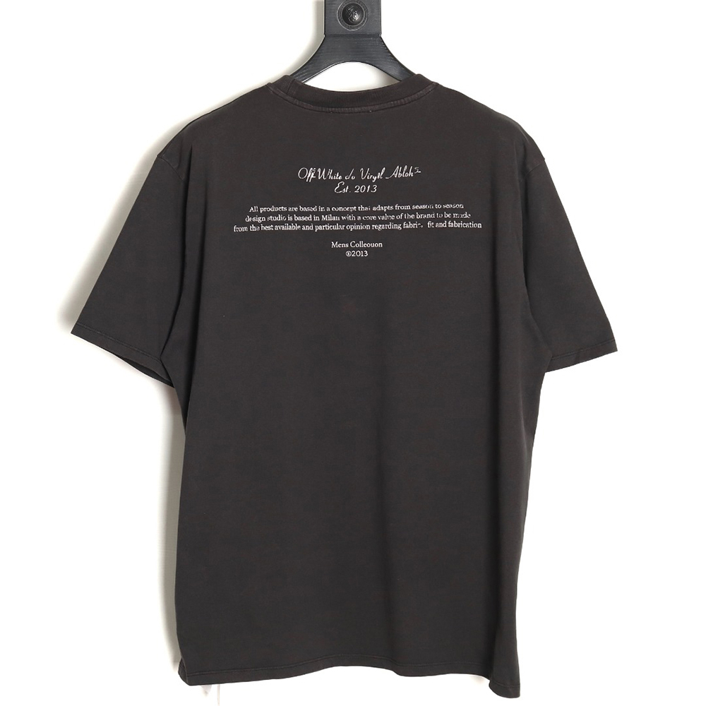 Off-white chest hymn Mary print washed short sleeves