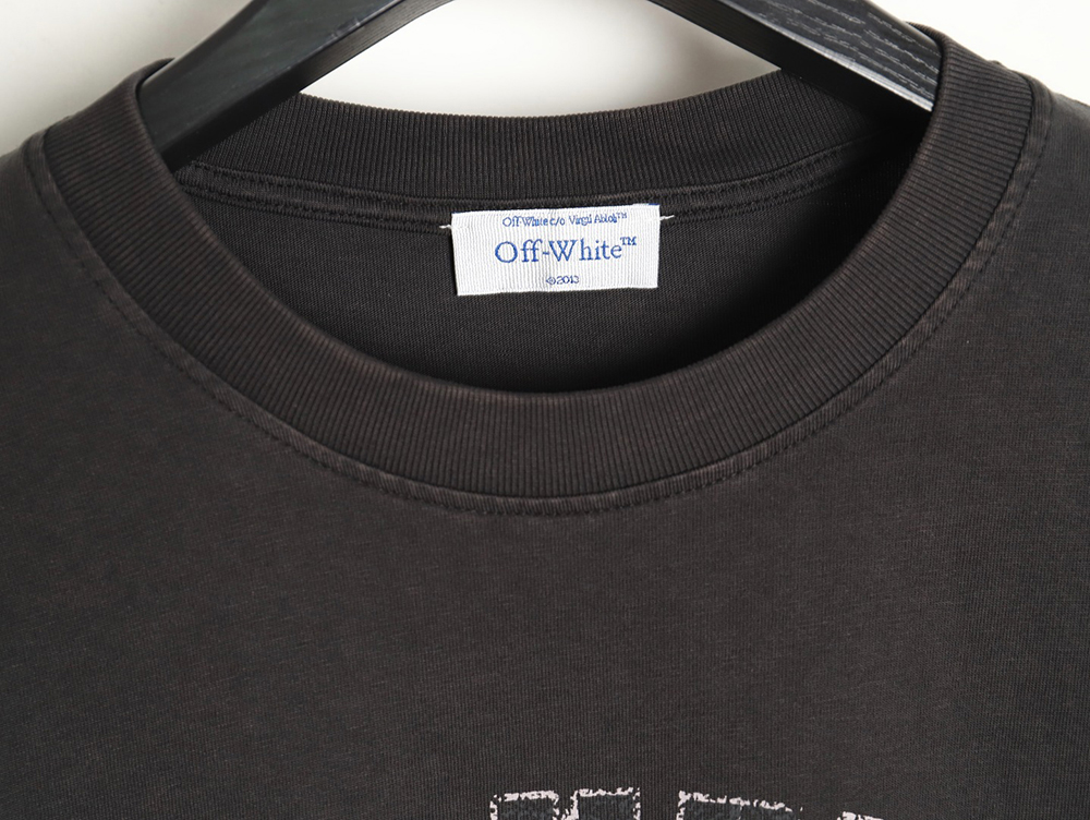 Off-white chest hymn Mary print washed short sleeves