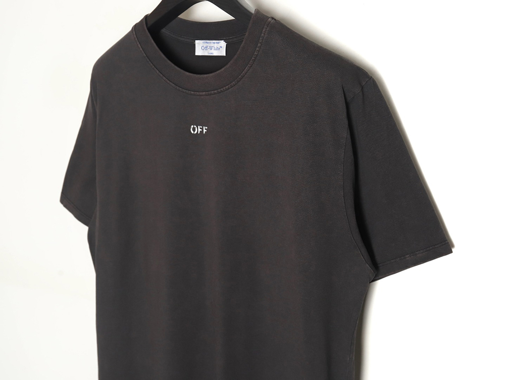 Off-white washed back color religious short sleeves