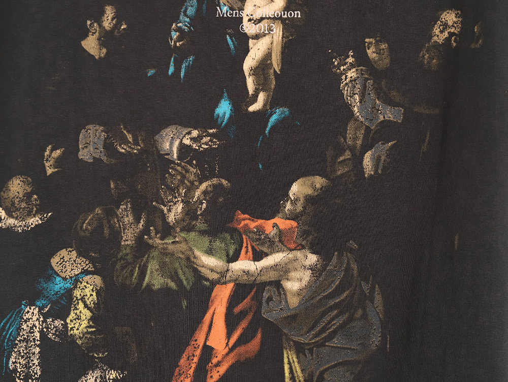 Off-white washed back color religious short sleeves