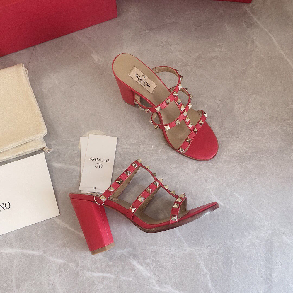 Valentino Rockstud studded high-heeled sandals heel：6cm