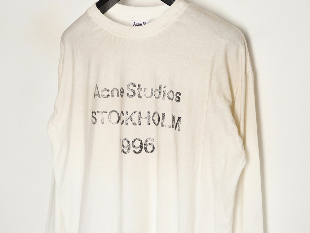 Acne Studios 1996 sandblasted distressed washed long-sleeved T-shirt