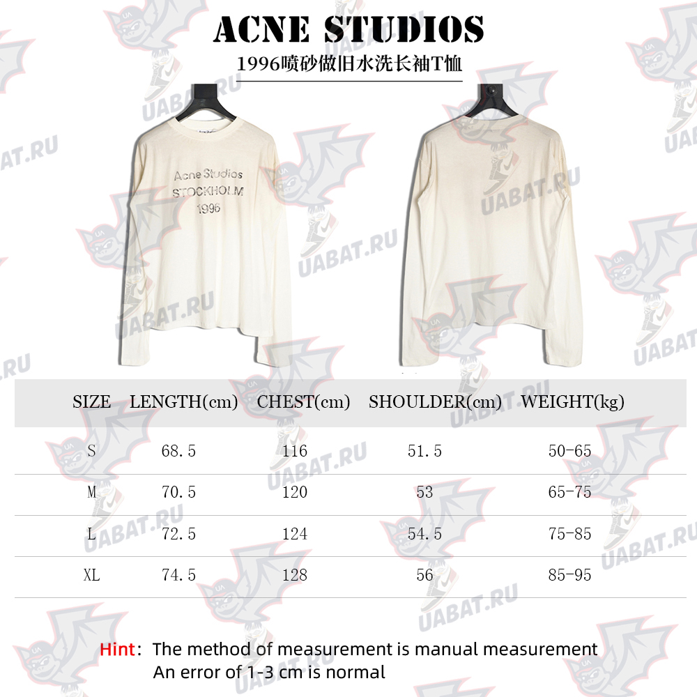 Acne Studios 1996 sandblasted distressed washed long-sleeved T-shirt