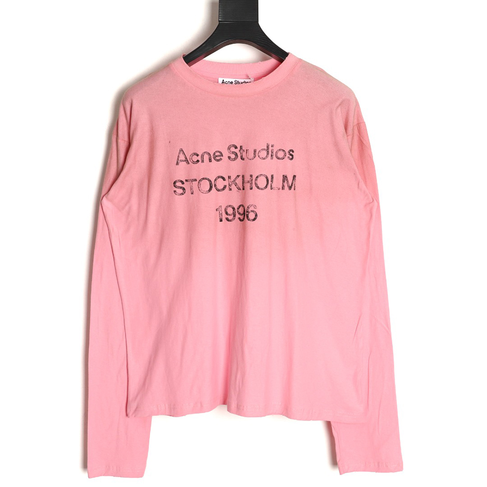 Acne Studios 1996 sandblasted distressed washed long-sleeved T-shirt TSK1