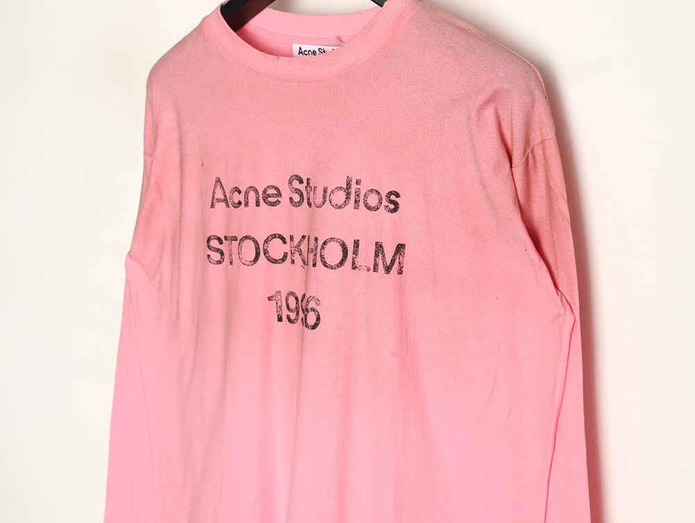 Acne Studios 1996 sandblasted distressed washed long-sleeved T-shirt TSK1