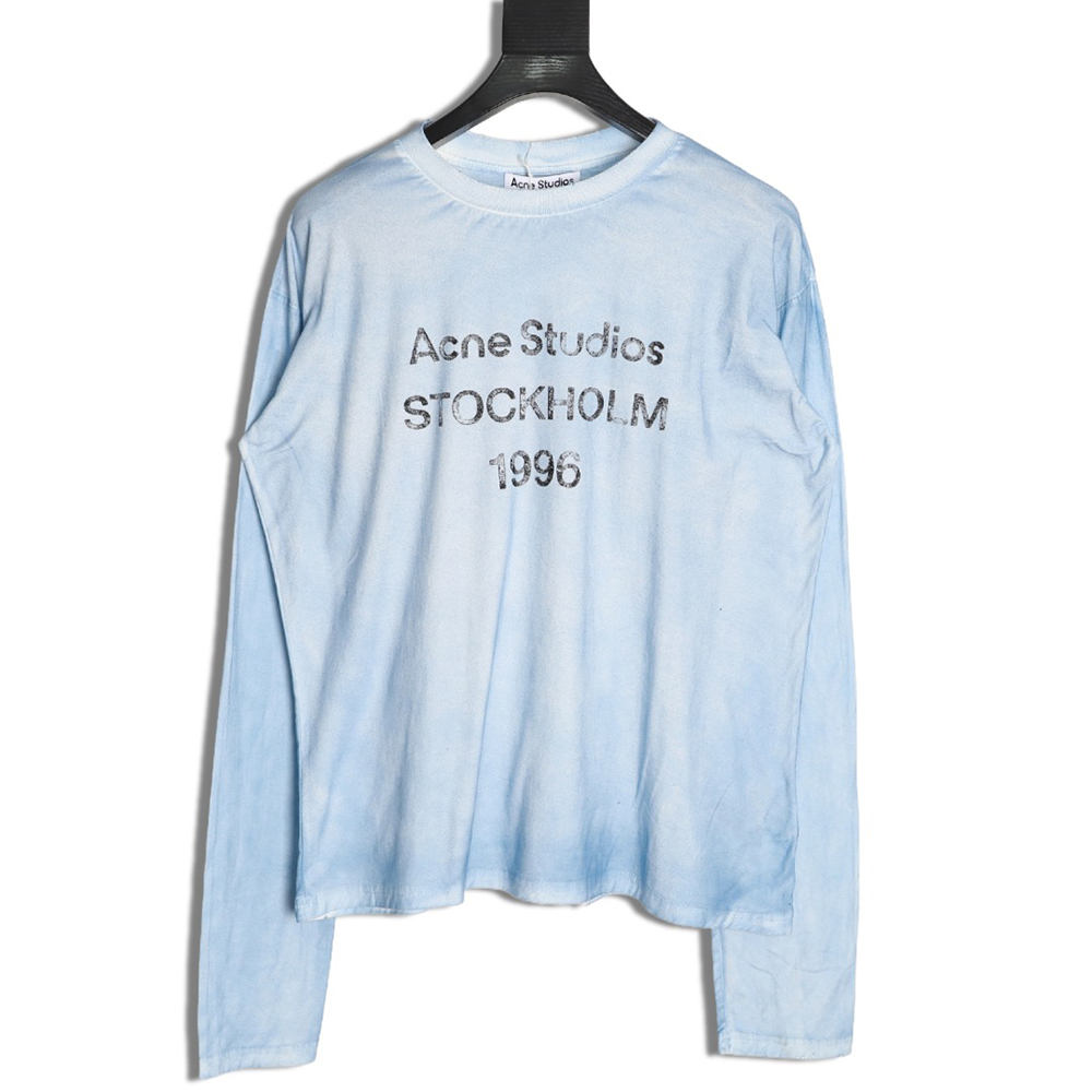Acne Studios 1996 sandblasted distressed washed long-sleeved T-shirt TSK2