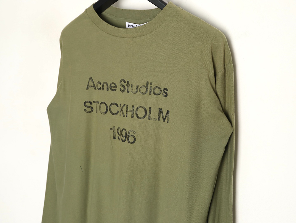 Acne Studios 1996 sandblasted distressed washed long-sleeved T-shirt TSK3
